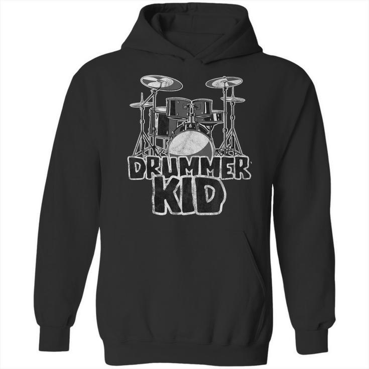 Little Drummer Awesome Drum Kit For Young Musicians Unisex Hoodie