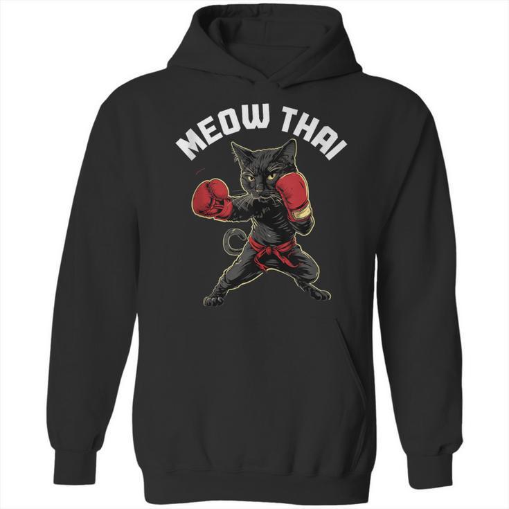 Meow Thai Muay Thai Boxing Cat Martial Arts MMA Boxer Unisex Hoodie