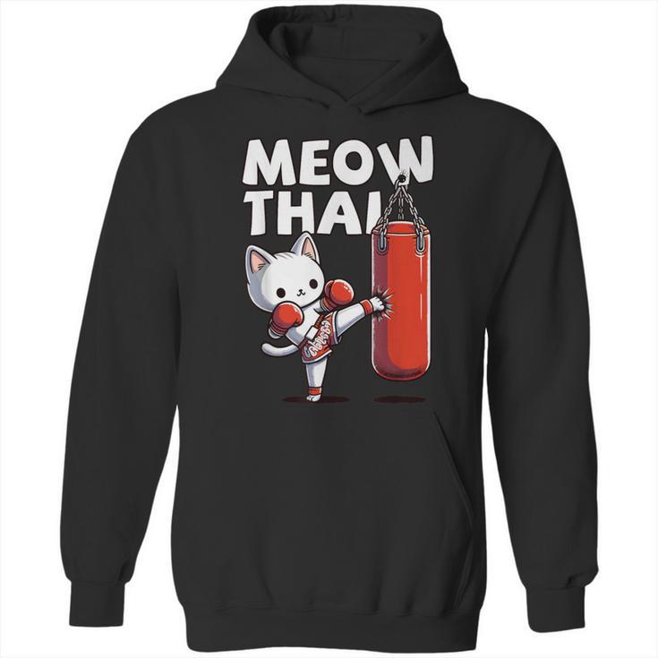 Muay Thai Cat Meow Thai Thai Boxing For Youth Muay Thai Unisex Hoodie