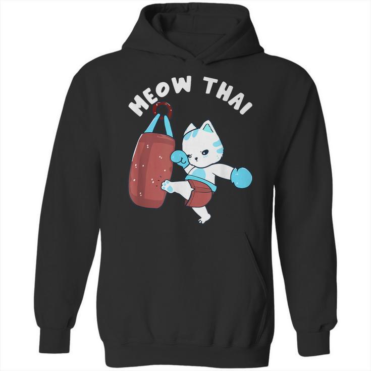 Muay Thai Cat Meow Thai Punch Bag Martial Arts Unisex Hoodie