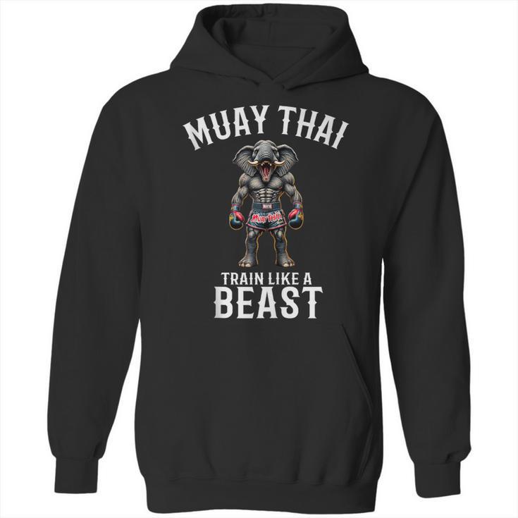 Muay Thai Elephant Kickboxing And Elephant Thai Unisex Hoodie