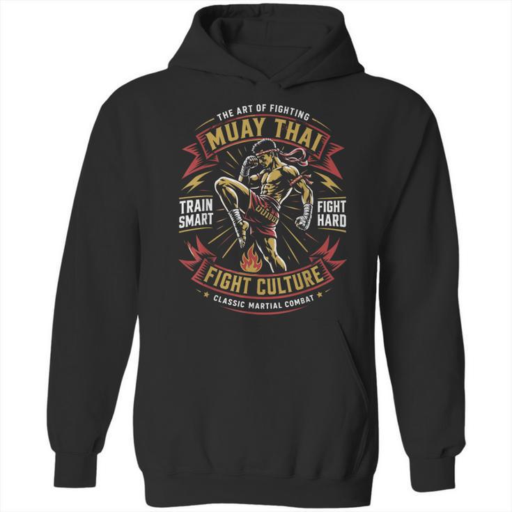 Muay Thai Fighter Training Thai Boxing Coach Unisex Hoodie