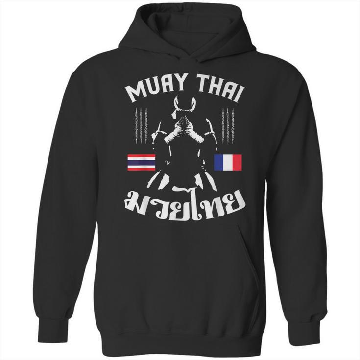 Muay Thai France French Flag Martial Arts Thai Boxing Coach Unisex Hoodie