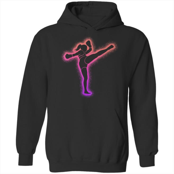 Muay Thai Martial Arts Kickboxer Women Girls Kickboxing Unisex Hoodie