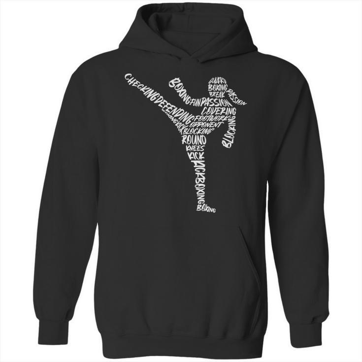 Muay Thai Martial Arts Typography Kickboxer Girls Kickboxing Unisex Hoodie