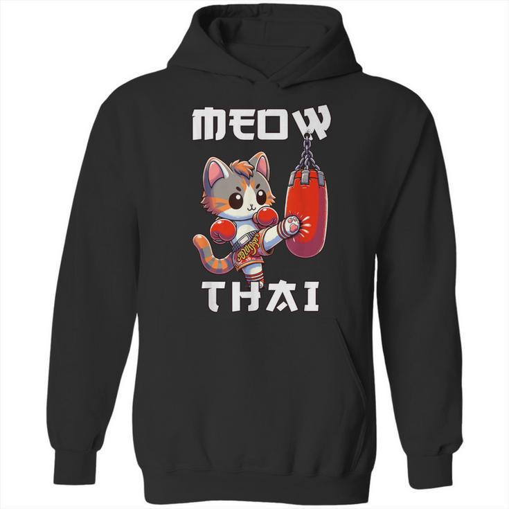 Muay Thai Meow Thai & Thai Boxing Muay Thai Cat Unisex Hoodie