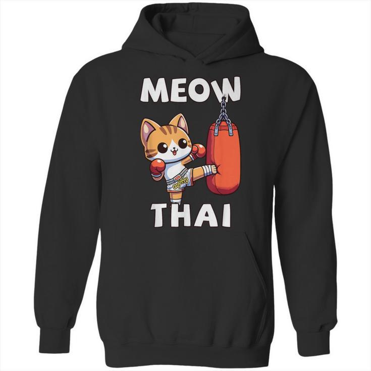 Muay Thai Meow Thai Thai Boxing For Boys Muay Thai Cat Unisex Hoodie