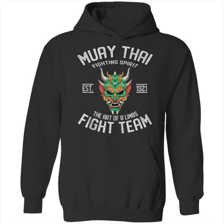 Muay Thai Oni Fight Team Kickboxing Unisex Hoodie