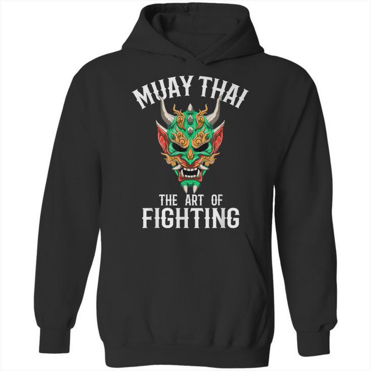 Muay Thai Oni Mask Thai Boxing And Kickboxing Unisex Hoodie