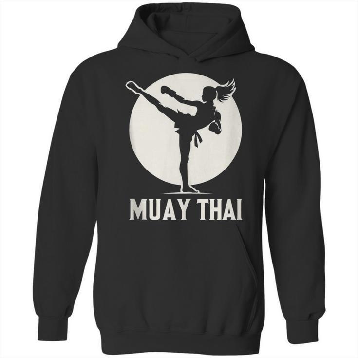Muay Thai Woman Image Unisex Hoodie