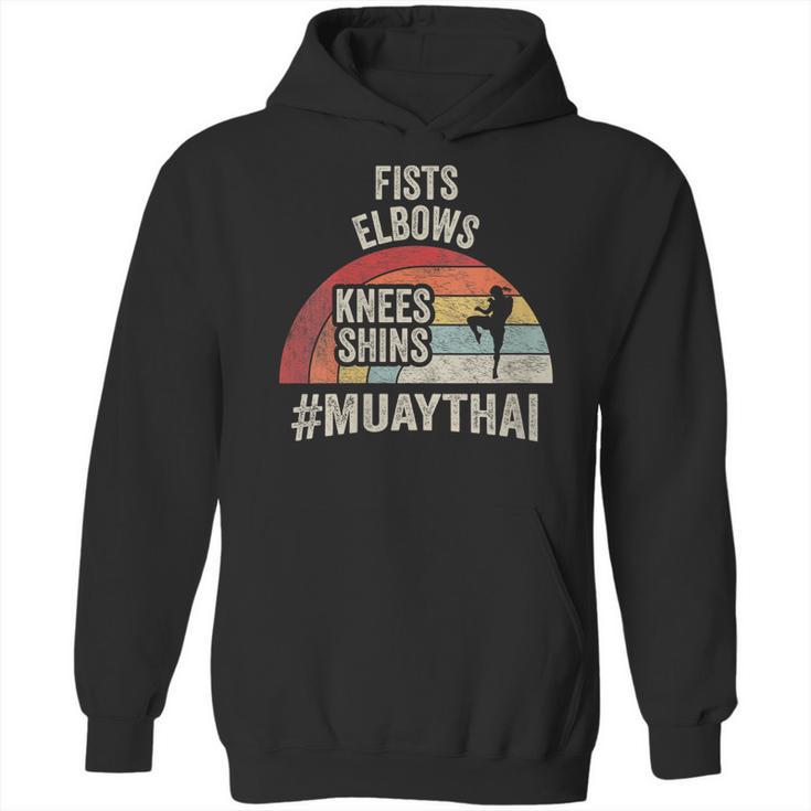 Women's Retro Muay Thai Martial Arts Fighter Graphic Unisex Hoodie