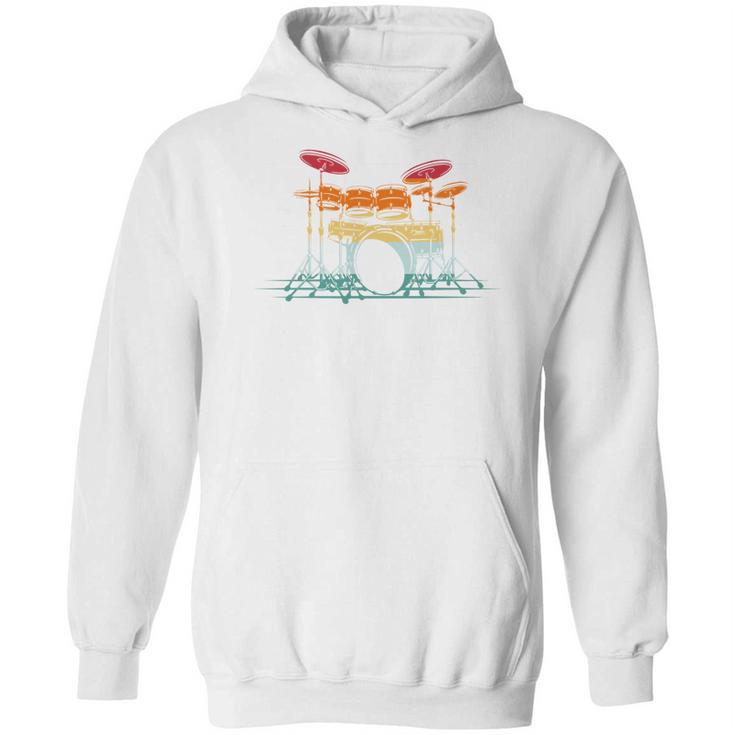 Drum Kit Musical Retro Instrument Musician Unisex Hoodie