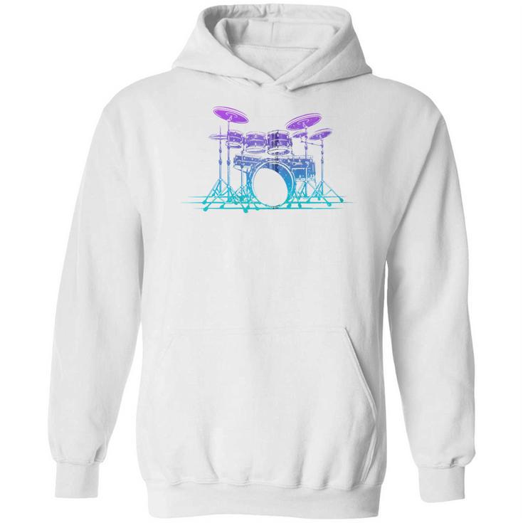 Drum Kit Set Drummer Zip Unisex Hoodie