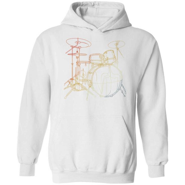 Drum Kit Vintage Look Music Concert Sweatshirt Unisex Hoodie