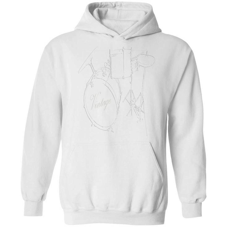 Drum Kit Vintage Drum Set Drummer Unisex Hoodie