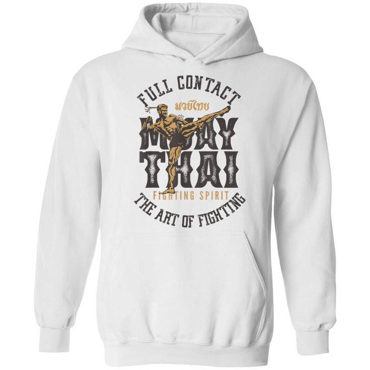 Muay Thai Fighter MMA Full Contact Retro Kickboxing Unisex Hoodie