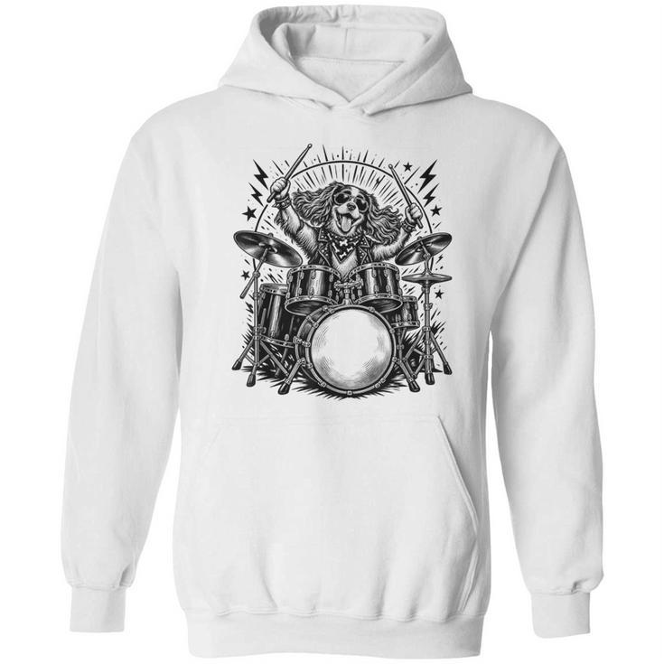 Spaniel Rock Drum Kit Unisex Hoodie