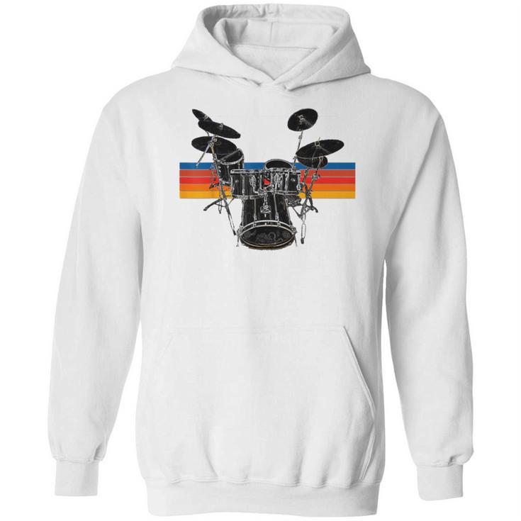 Vintage Drum Kit Drummer Rock Band Drums Unisex Hoodie