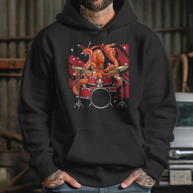 Animal Octopus Musician Drum Kit Octopus Drummer Unisex Hoodie Animal Octopus Musician Drum Kit Octopus Drummer Unisex Hoodie