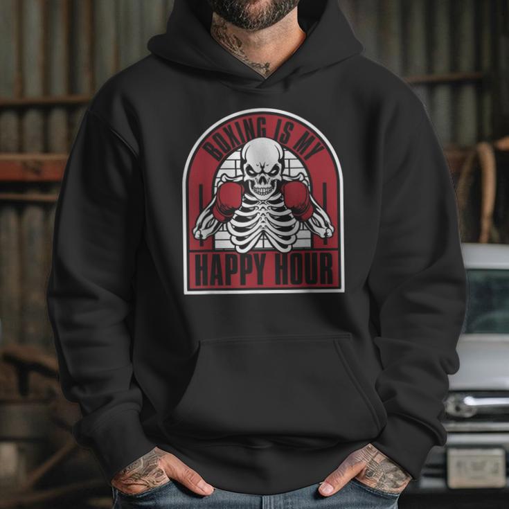 Boxing Is My Happy Hour Muay Thai Kickboxer Fan Boxing Unisex Hoodie