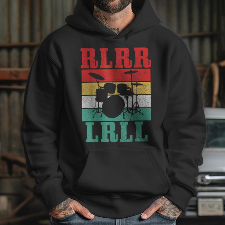 Drummer RLRR LRLL Vintage Drum Kit Unisex Hoodie