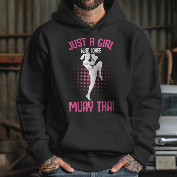 Just a Girl Who Loves Muay Thai Kids Girls Unisex Hoodie Just a Girl Who Loves Muay Thai Kids Girls Unisex Hoodie