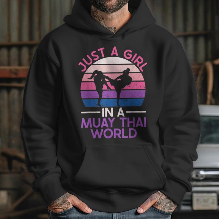 Just A Girl In A Muay Thai World Muay Thai Boxing Unisex Hoodie Just A Girl In A Muay Thai World Muay Thai Boxing Unisex Hoodie