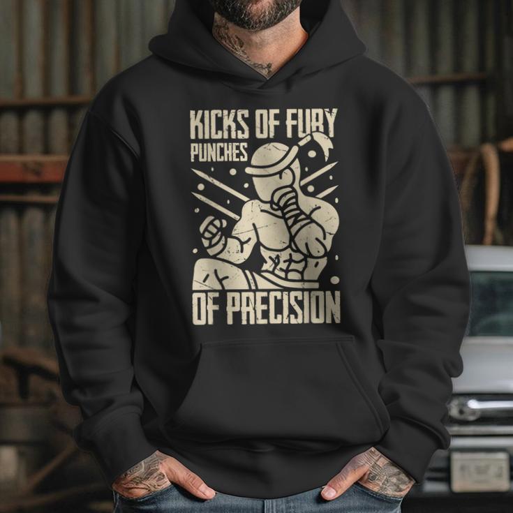 Kicks Of Fury Punches Of Precision Muay Thai Unisex Hoodie Kicks Of Fury Punches Of Precision Muay Thai Unisex Hoodie