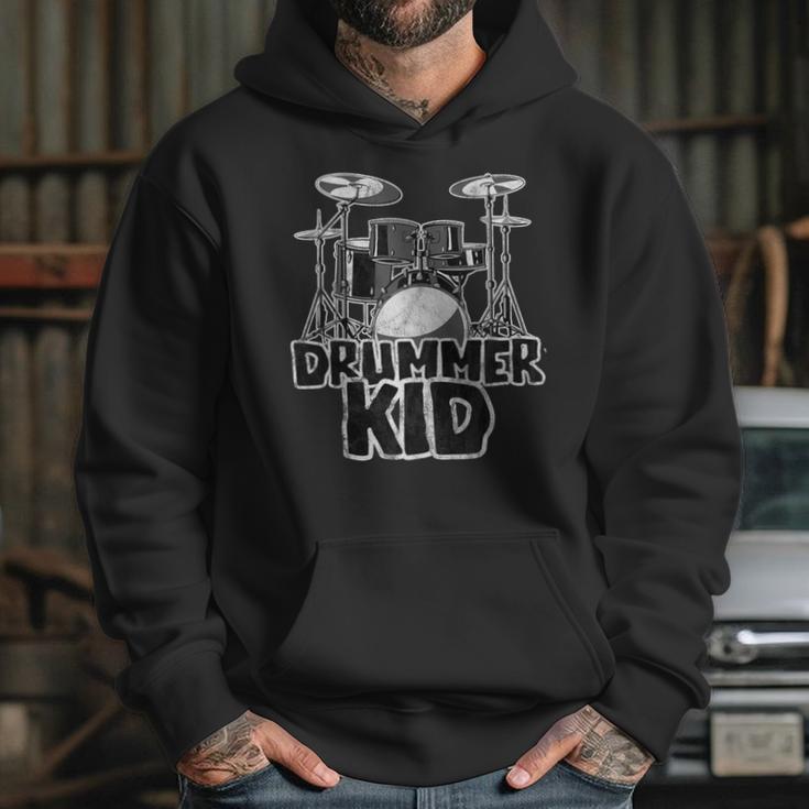 Little Drummer Awesome Drum Kit For Young Musicians Unisex Hoodie Little Drummer Awesome Drum Kit For Young Musicians Unisex Hoodie