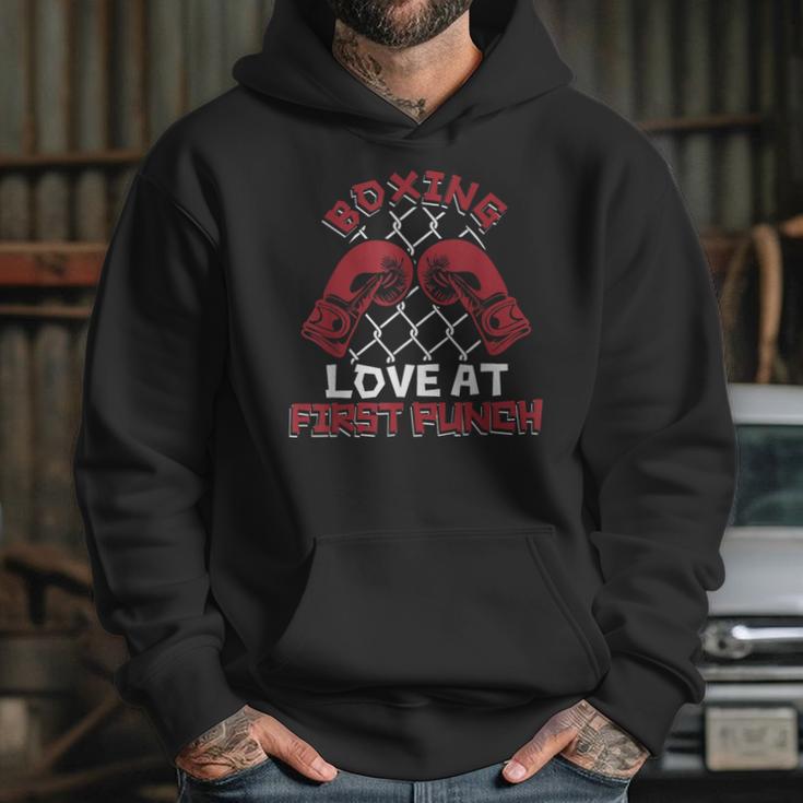 Love At First Punch Professional Boxer Muay Thai Boxing Unisex Hoodie Love At First Punch Professional Boxer Muay Thai Boxing Unisex Hoodie