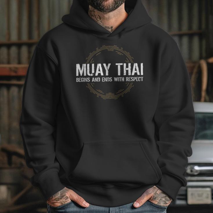 Muay Thai Begins And Ends With Respect Martial Arts Unisex Hoodie