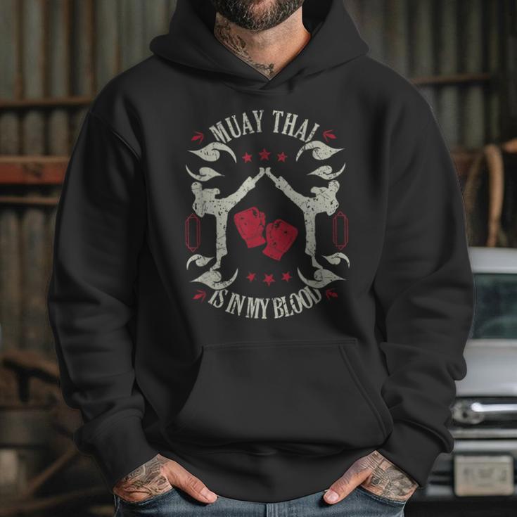 Muay Thai Is In My Blood Traditional Fighters Thai Boxing Unisex Hoodie Muay Thai Is In My Blood Traditional Fighters Thai Boxing Unisex Hoodie