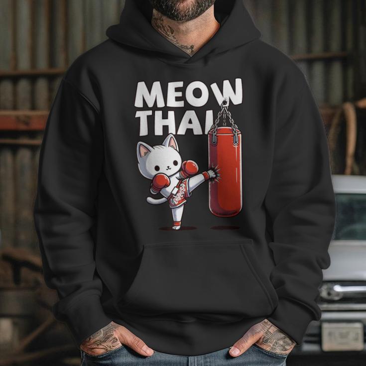 Muay Thai Cat Meow Thai Thai Boxing For Youth Muay Thai Unisex Hoodie