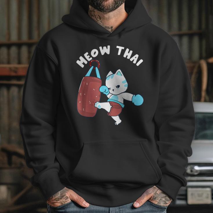 Muay Thai Cat Meow Thai Punch Bag Martial Arts Unisex Hoodie