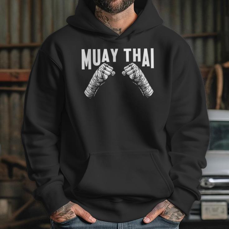 Muay Thai Fighter Fists MMA Club Martial Arts Fighting Coach Unisex Hoodie