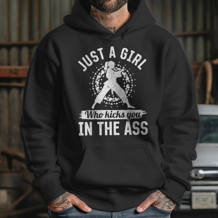 Muay Thai Girls Just a Girl Who Kicks You In The Ass Unisex Hoodie