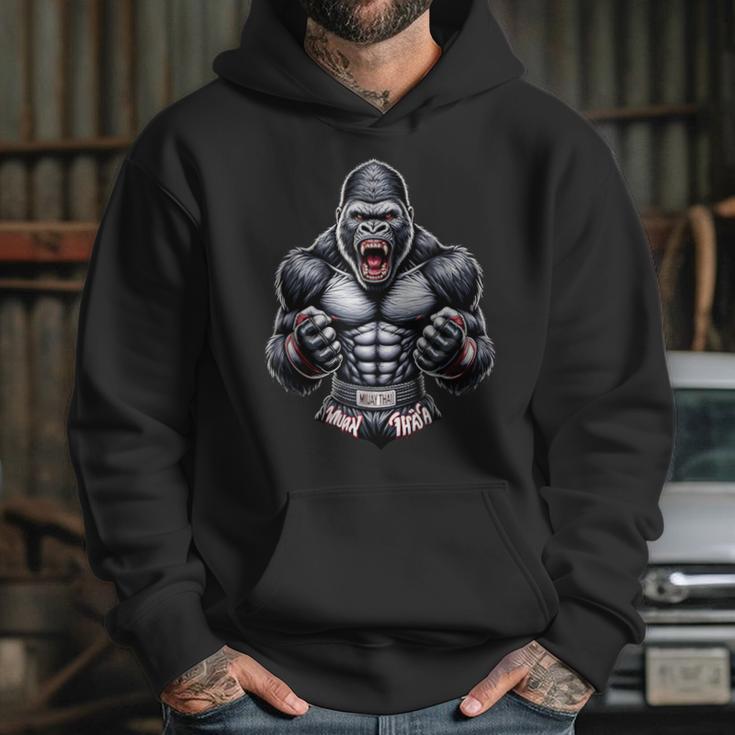 Muay Thai Gorilla Thai Boxing And Fighting Unisex Hoodie Muay Thai Gorilla Thai Boxing And Fighting Unisex Hoodie