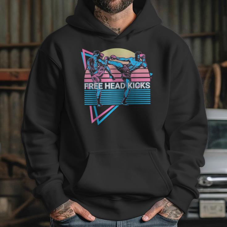 Muay Thai Kickboxing Retro Free Head Kicks Unisex Hoodie Muay Thai Kickboxing Retro Free Head Kicks Unisex Hoodie