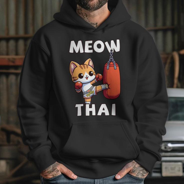 Muay Thai Meow Thai Thai Boxing For Boys Muay Thai Cat Unisex Hoodie Muay Thai Meow Thai Thai Boxing For Boys Muay Thai Cat Unisex Hoodie