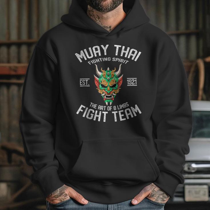 Muay Thai Oni Fight Team Kickboxing Unisex Hoodie