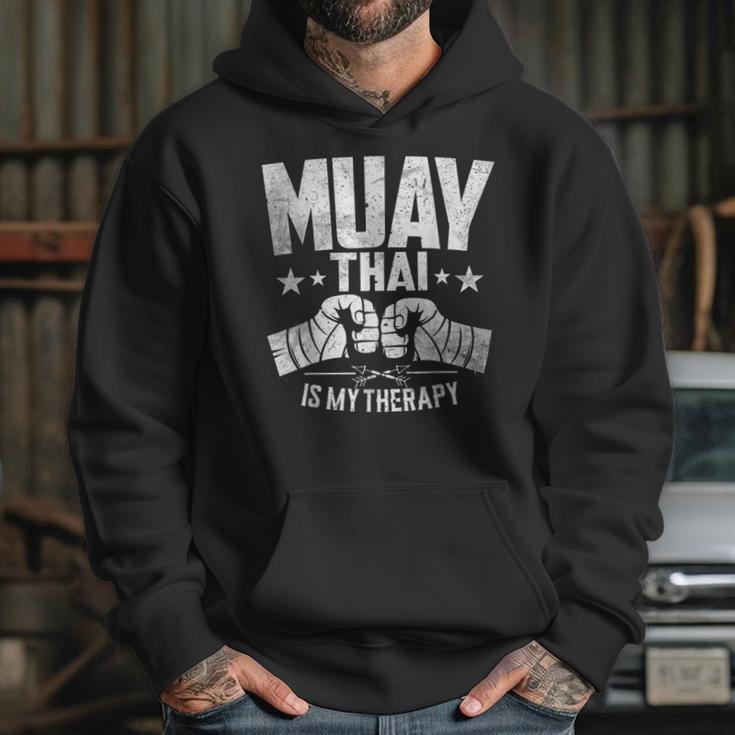 Muay Thai Is My Therapy Muay Thai Lovers Muay Thai Unisex Hoodie Muay Thai Is My Therapy Muay Thai Lovers Muay Thai Unisex Hoodie
