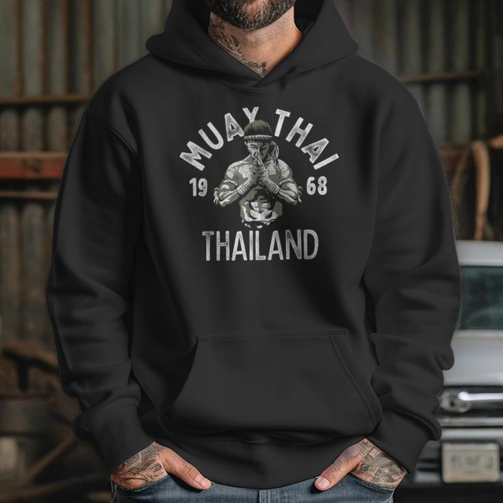 Muay Thai Thailand Vintage Tiger Fighter Training Small Unisex Hoodie