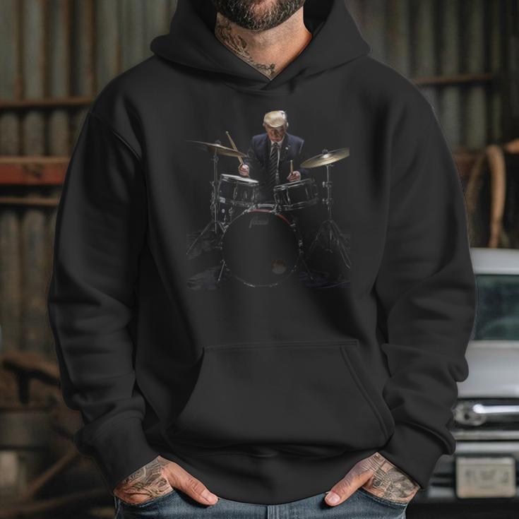 Percussion Player Drumset Retro Drum Kit Percussionist Trump Drummer Drums 2024 -Adults Unisex Hoodie Percussion Player Drumset Retro Drum Kit Percussionist Trump Drummer Drums 2024 -Adults Unisex Hoodie