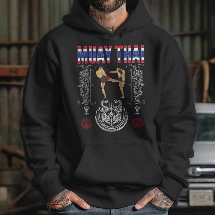 Sawadee Thai Traditional Sak Yant Thai Twin Tiger Muay Thai Unisex Hoodie Sawadee Thai Traditional Sak Yant Thai Twin Tiger Muay Thai Unisex Hoodie