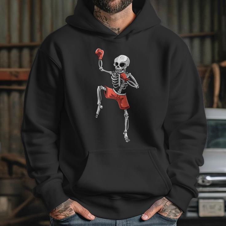 Skeleton Muay Thai Halloween Kickboxing MMA Fighter Costume Unisex Hoodie