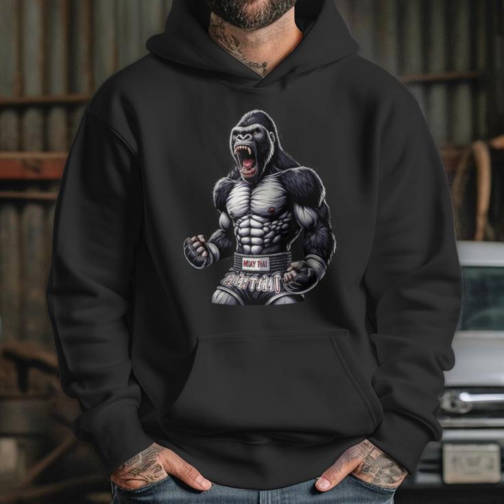Strong Muay Thai Gorilla Thai Boxing And Fighting Unisex Hoodie Strong Muay Thai Gorilla Thai Boxing And Fighting Unisex Hoodie