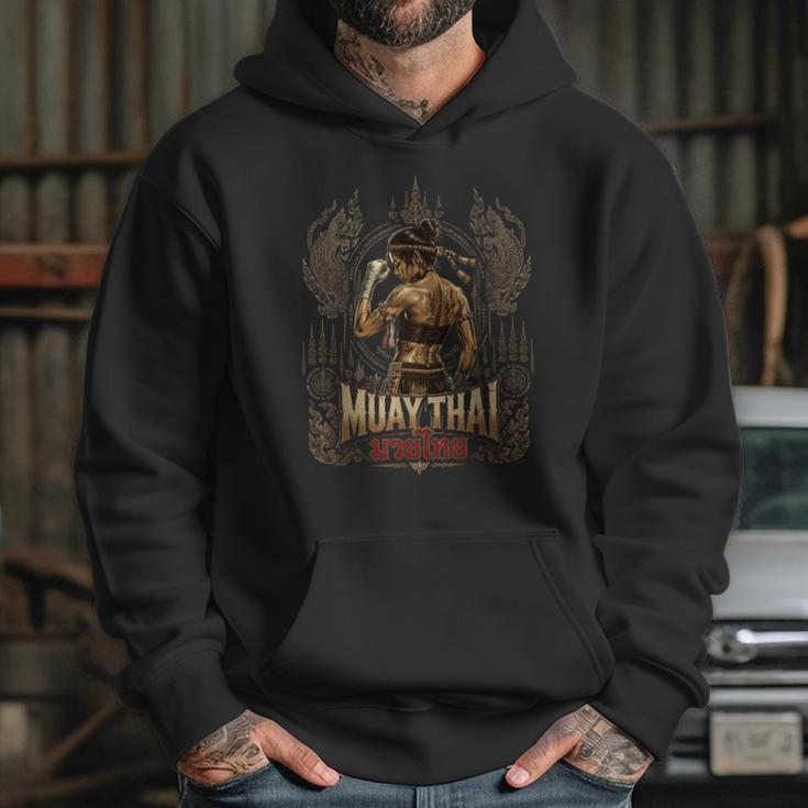 Vintage Muay Thai Chaiya Thai Boxing Fighter Style Unisex Hoodie
