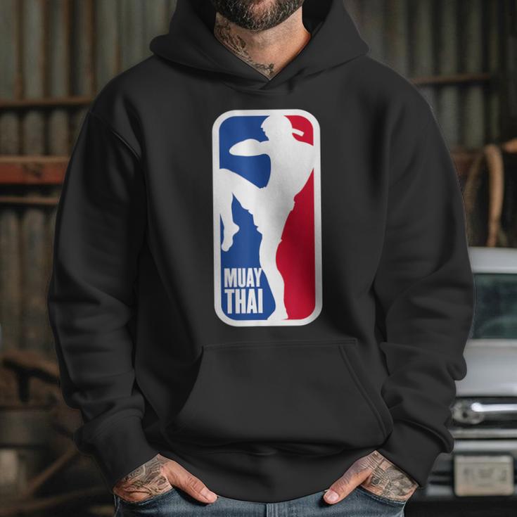 Vintage Muay Thai Fighter MMA Street Fight Kickboxing Club Unisex Hoodie