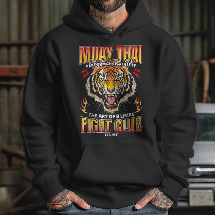 Vintage Muay Thai Twin Tiger Art Of 8 Limbs Unisex Hoodie