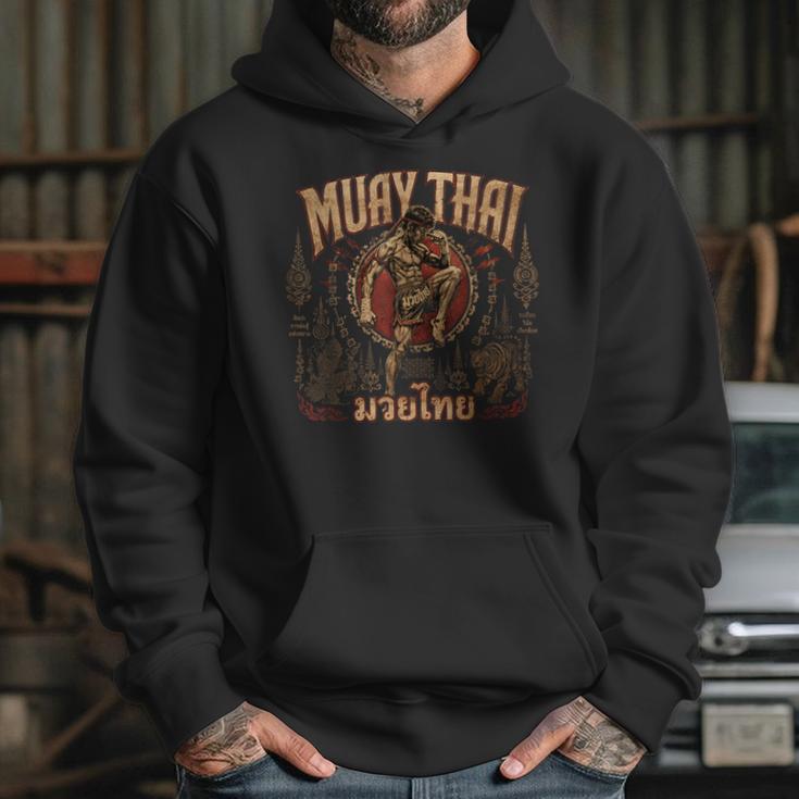 Vintage Muay Thai Wai Kru Thai Boxing Ritual Art Unisex Hoodie
